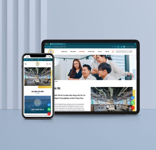 Kiến Hùng giao diện website mockup mobile