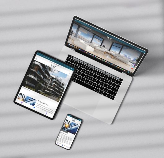TVT Construction giao diện website mockup mobile