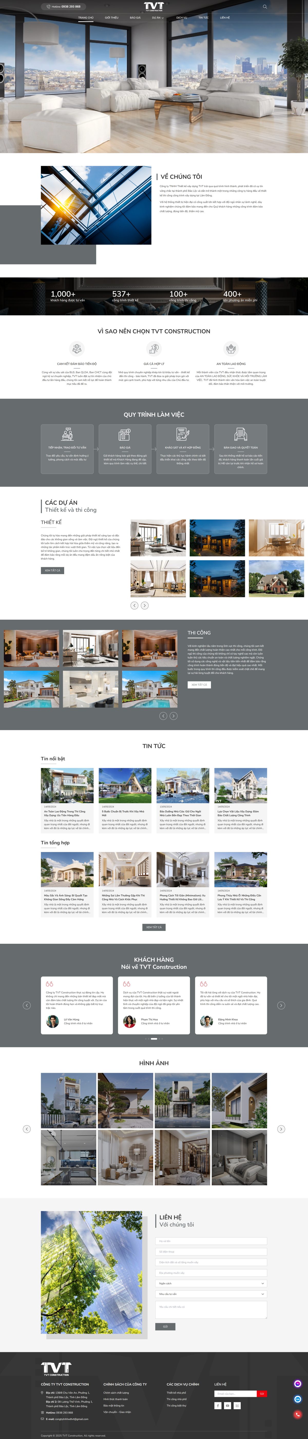 TVT Construction giao diện máy tính