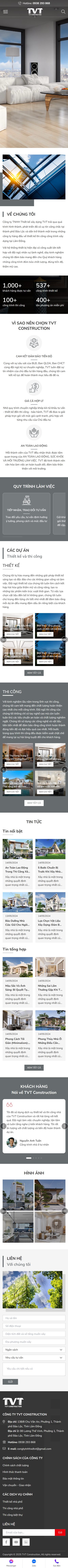 TVT Construction giao diện mobile